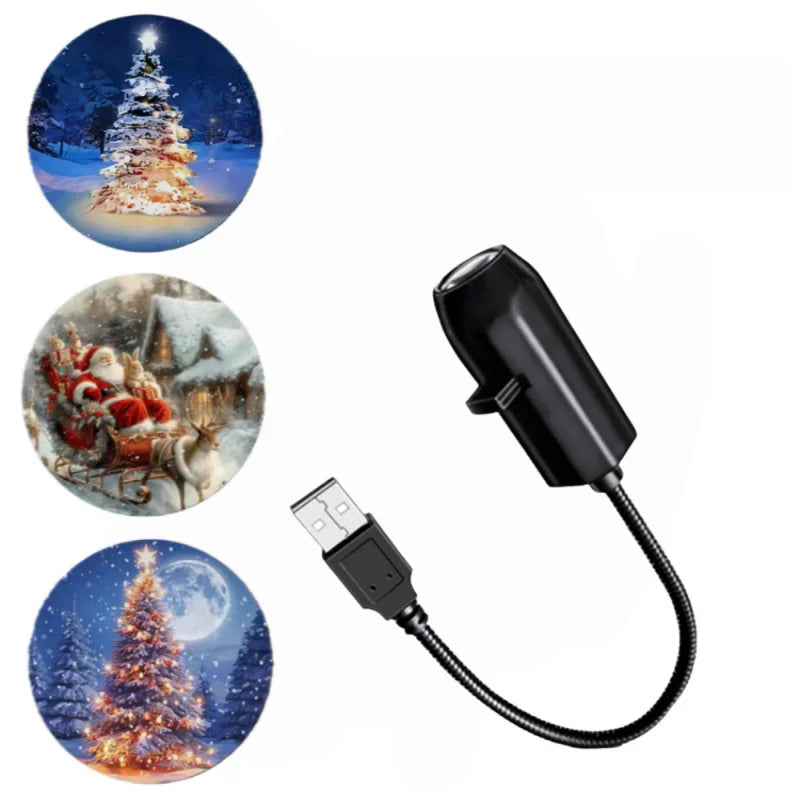 Christmas Projector Light – Festive USB Night Light